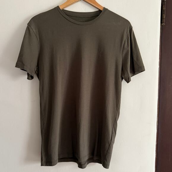 ALLSAINTS | Dark Gray Tonic Crew Neck Slim Fit Short Sleeve T-Shirt | Small - Picture 1 of 6